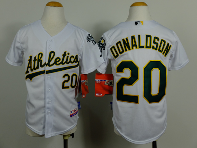 Youth Oakland Athletics #20 Donaldson White MLB Jerseys-0
